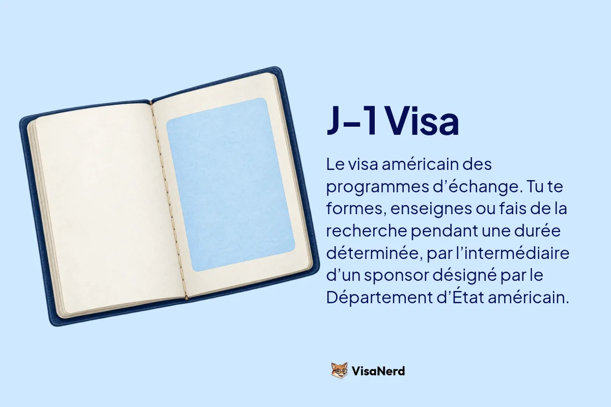 J-1 Visa: Le visa américain des programmes d’échange. Tu te formes, enseignes ou fais de la recherche pendant une durée déterminée, par l’intermédiaire d’un sponsor désigné par le Département d’État américain.
