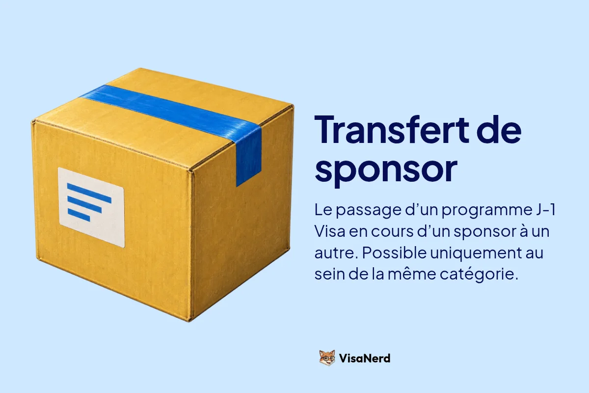 Transfert de sponsor: Le passage d’un programme J-1 Visa en cours d’un sponsor à un autre. Possible uniquement au sein de la même catégorie.