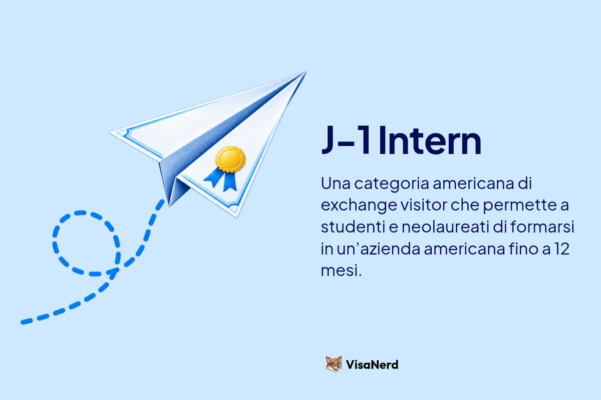 J-1 Intern: Una categoria americana di exchange visitor che permette a studenti e neolaureati di formarsi in un’azienda americana fino a 12 mesi.