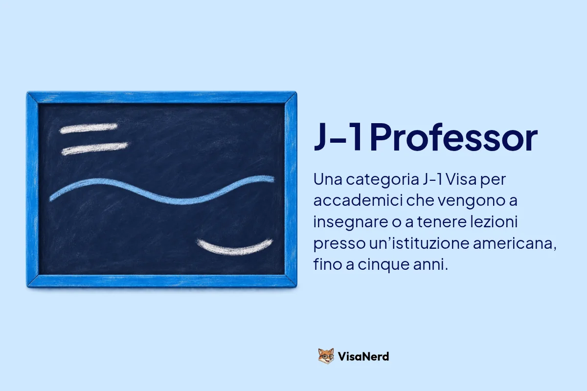 J-1 Professor: Una categoria J-1 Visa per accademici che vengono a insegnare o a tenere lezioni presso un’istituzione americana, fino a cinque anni.