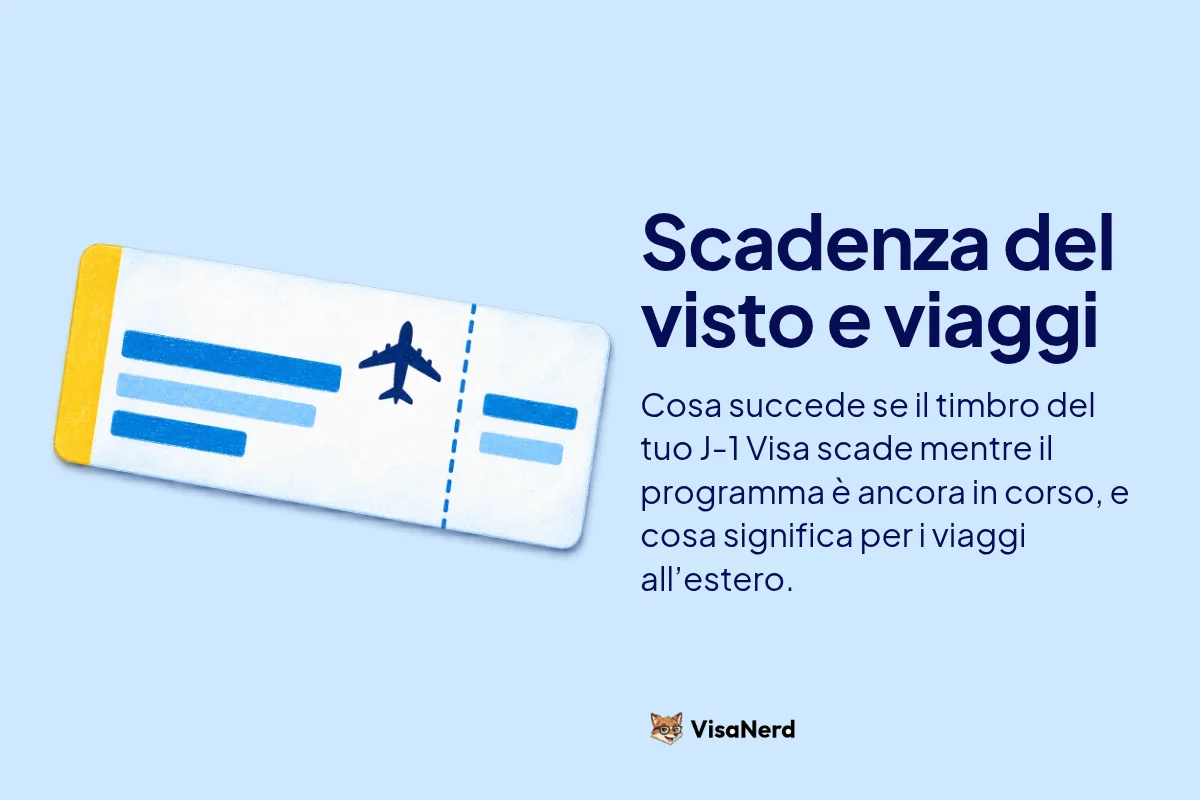 Scadenza del visto e viaggi: Cosa succede se il timbro del tuo J-1 Visa scade mentre il programma è ancora in corso, e cosa significa per i viaggi all’estero.