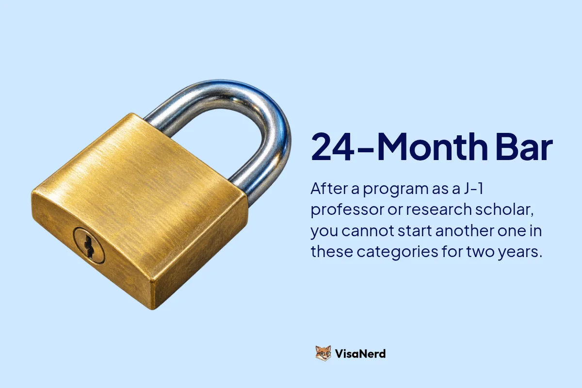 24-Month Bar: After a program as a J-1 professor or research scholar, you cannot start another one in these categories for two years.