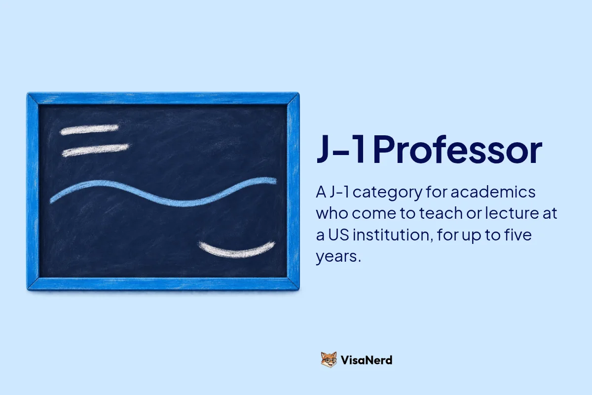J-1 Professor: A J-1 category for academics who come to teach or lecture at a US institution, for up to five years.